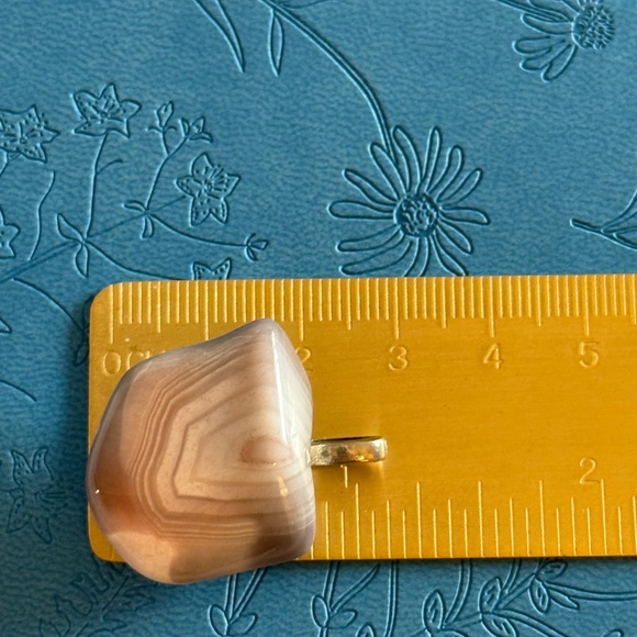 🩷 NEW Botswana Agate Gemstone Pendant 1” STUNNING RARE - Picture 9 of 12